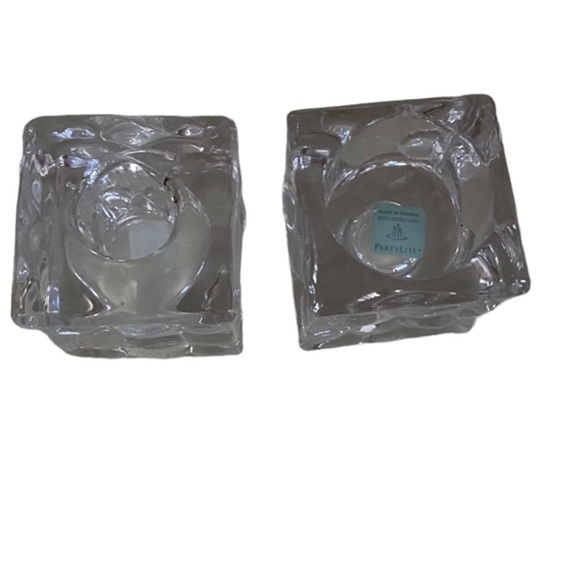 PartyLite Ice Block Votive Taper Holder Pair Retired NIB P15B/P8216 - Picture 8 of 8